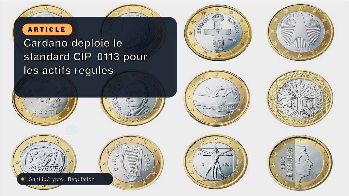 Cardano déploie le standard CIP‑0113 pour les actifs régulés