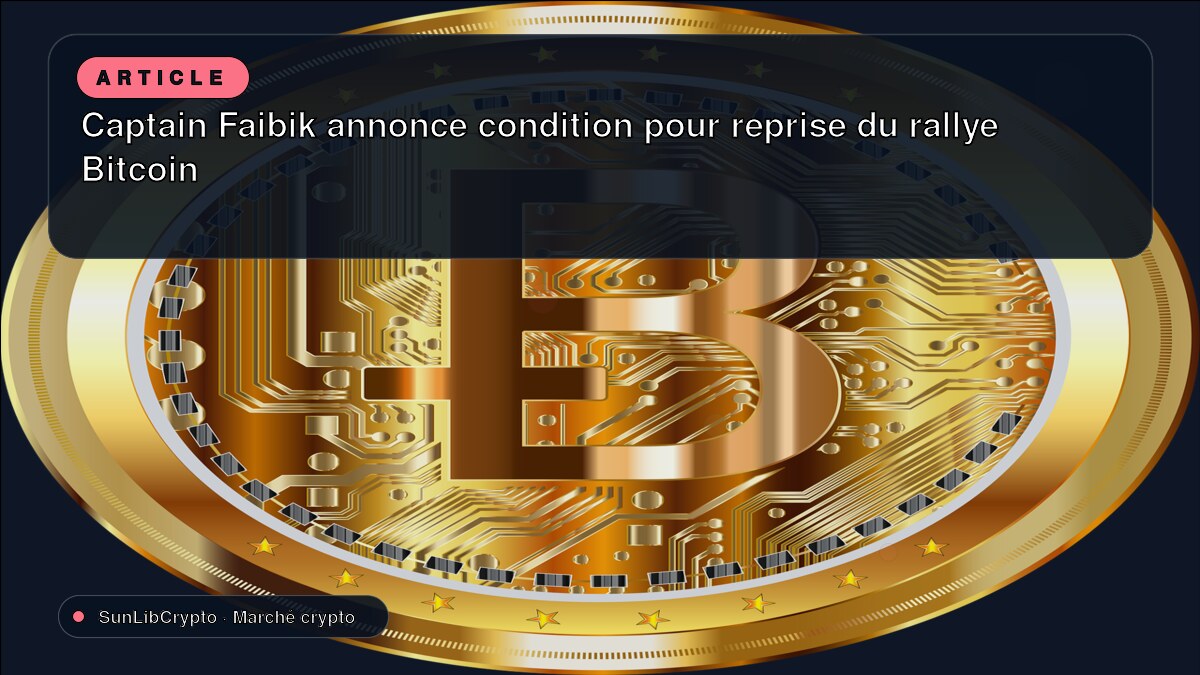 Captain Faibik annonce condition pour reprise du rallye Bitcoin