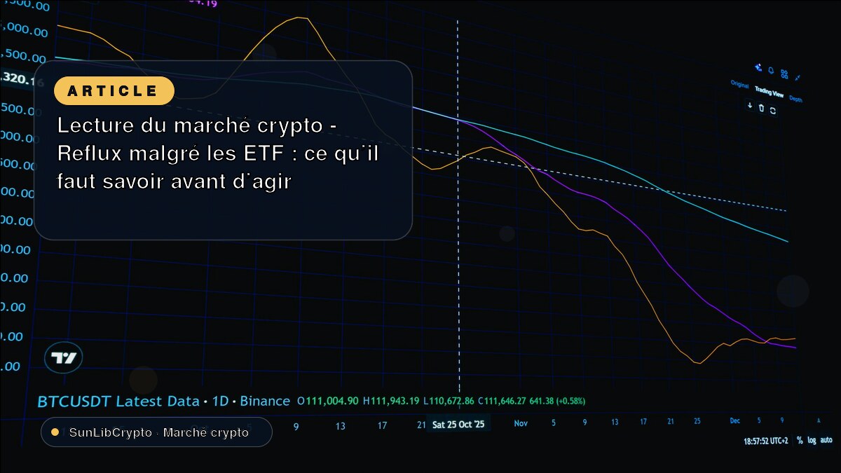 Lecture du marché crypto - Reflux malgré les ETF : ce qu’il faut savoir avant d’agir