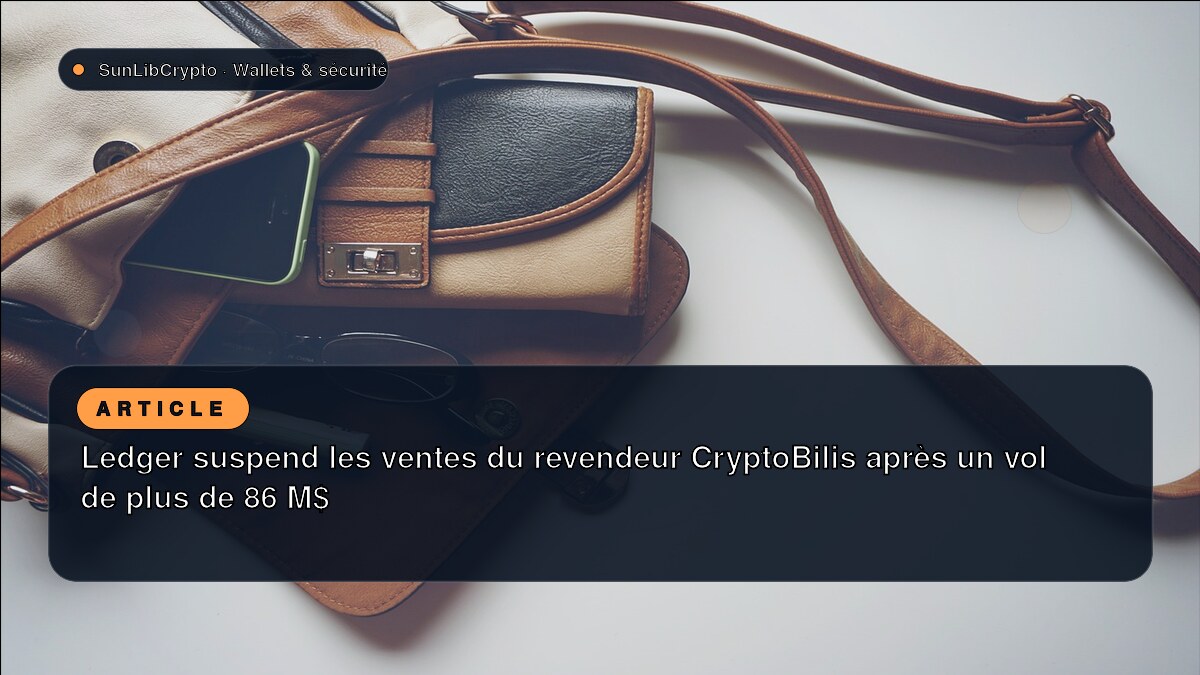 Ledger suspend les ventes du revendeur CryptoBilis après un vol de plus de 86 M$