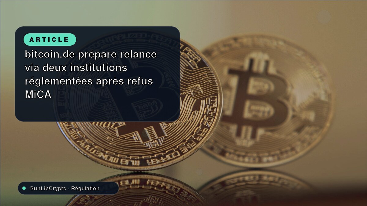 bitcoin.de prépare relance via deux institutions réglementées après refus MiCA