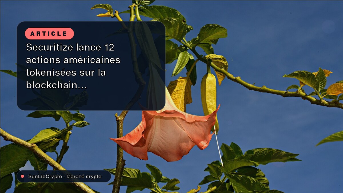Securitize lance 12 actions américaines tokenisées sur la blockchain Solana