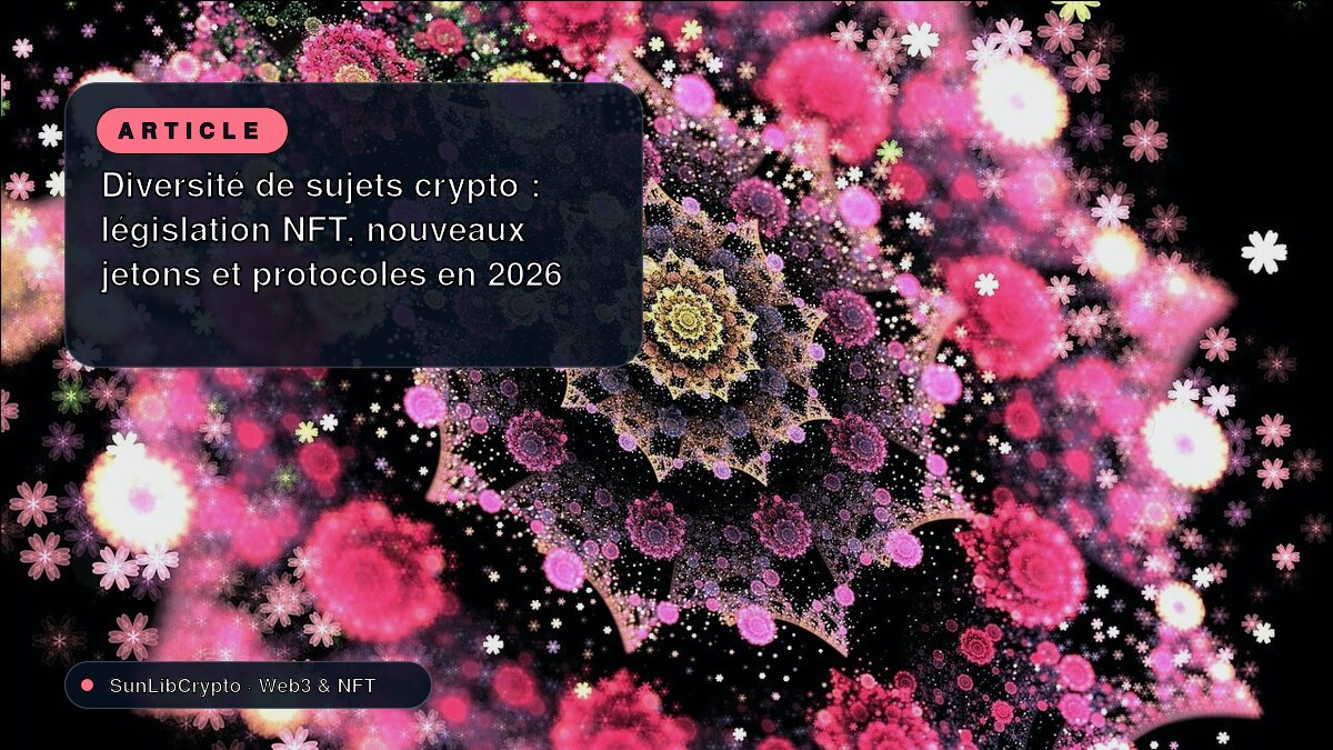 Diversité de sujets crypto : législation NFT, nouveaux jetons et protocoles en 2026