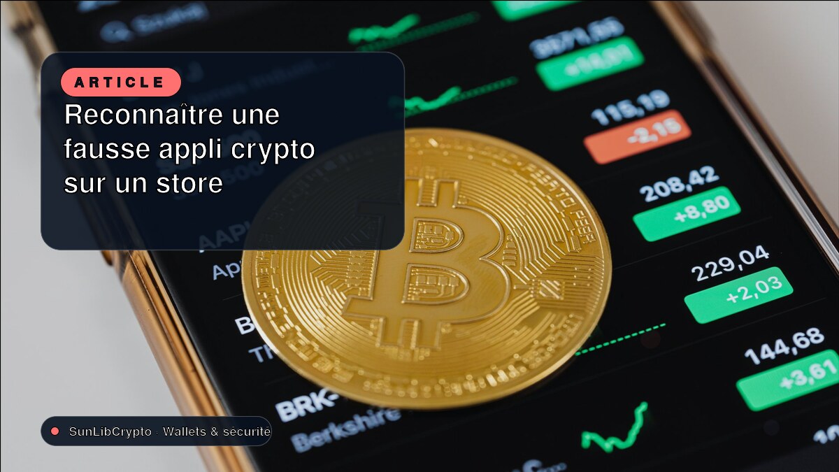 Reconnaître une fausse appli crypto sur un store