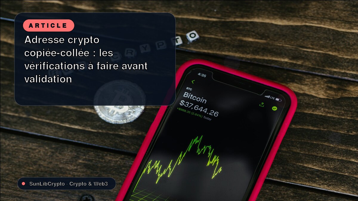 Adresse crypto copiée-collée : les vérifications à faire avant validation