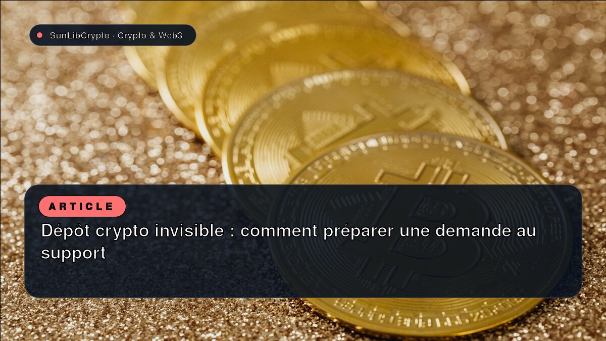 Dépôt crypto invisible : comment préparer une demande au support