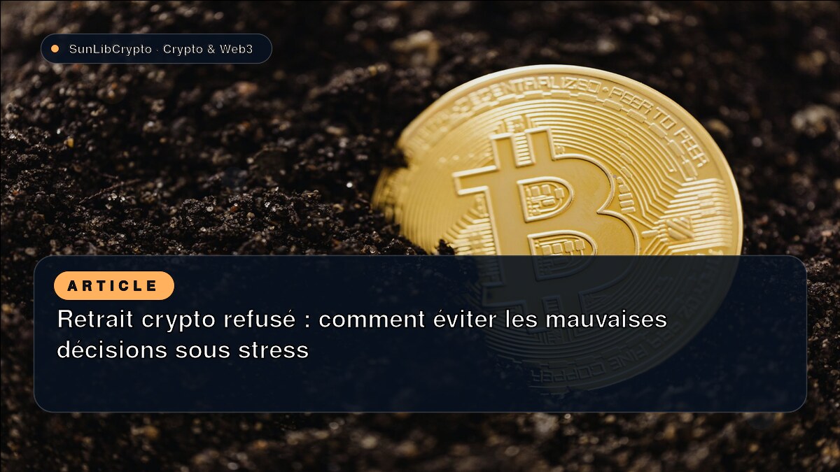 Retrait crypto refusé : comment éviter les mauvaises décisions sous stress