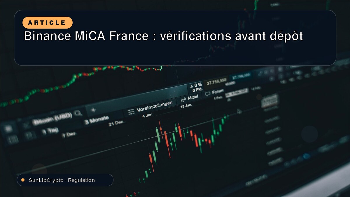 Binance MiCA France : vérifications avant dépôt
