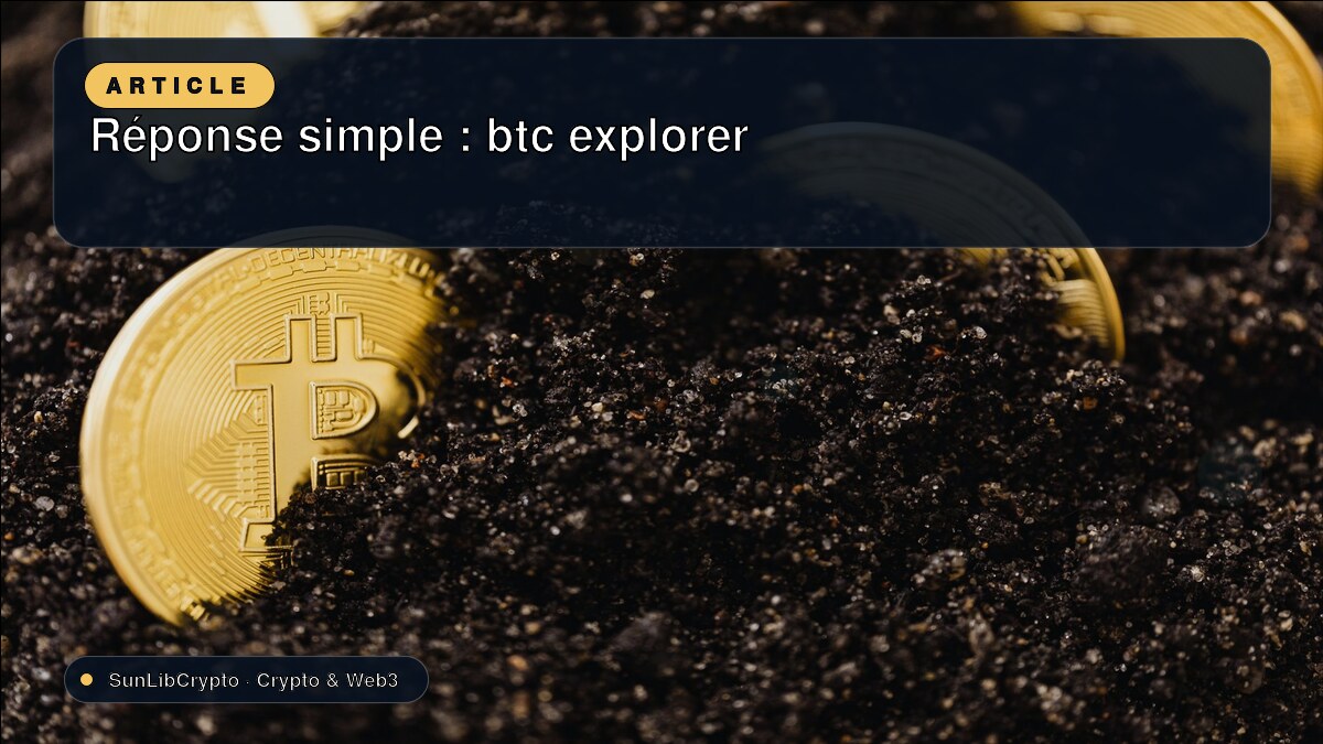 Réponse simple : btc explorer