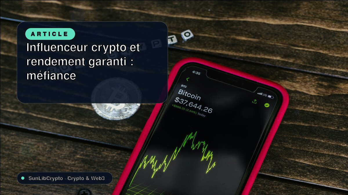 Influenceur crypto et rendement garanti : méfiance