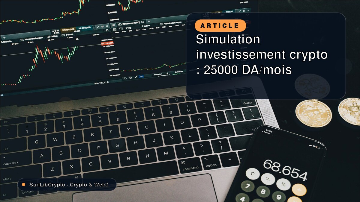 Simulation investissement crypto : 25000 DA/mois
