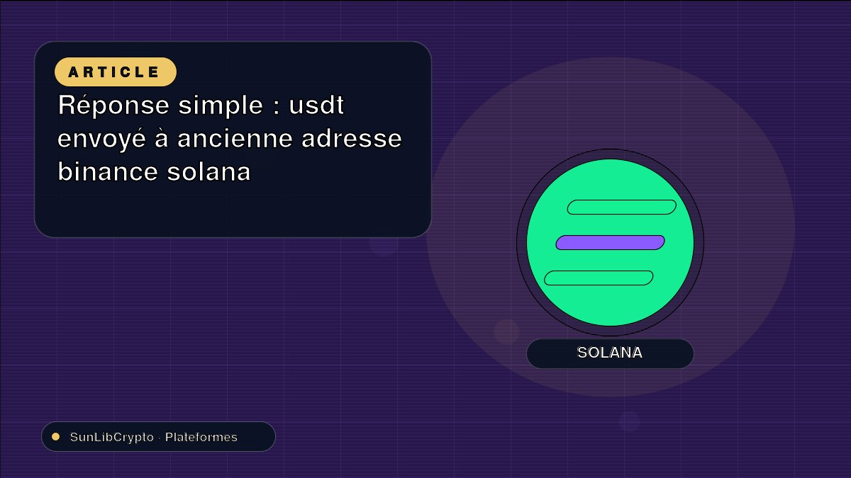 Réponse simple : usdt envoyé à ancienne adresse binance solana