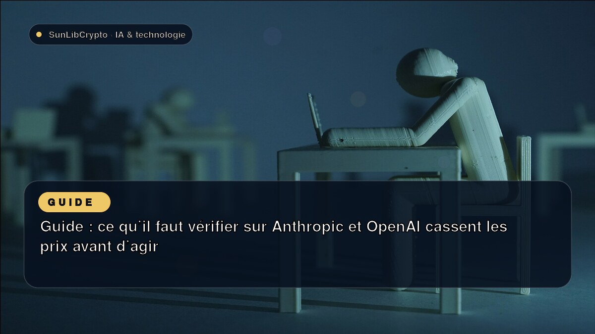 Guide : ce qu’il faut vérifier sur Anthropic et OpenAI cassent les prix avant d’agir