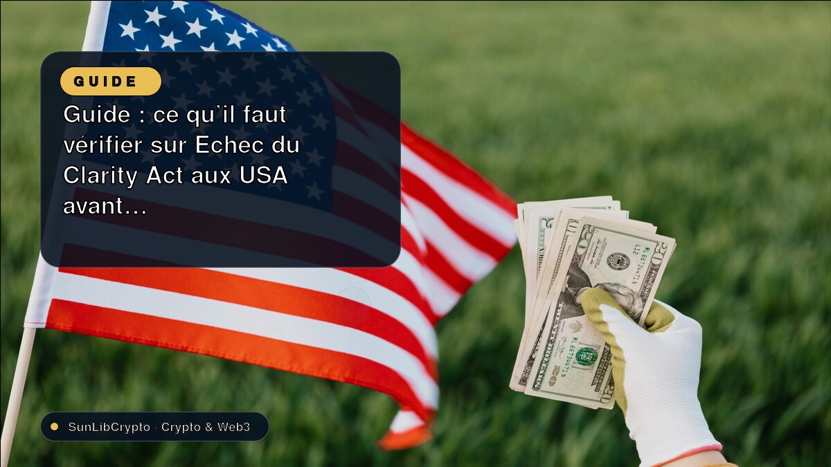 Guide : ce qu’il faut vérifier sur Echec du Clarity Act aux USA avant d’agir