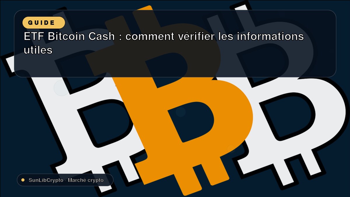 ETF Bitcoin Cash : comment vérifier les informations utiles
