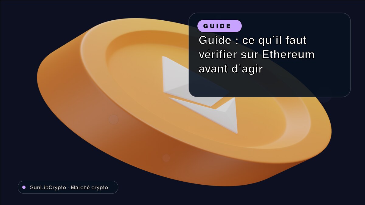 Guide : ce qu’il faut vérifier sur Ethereum avant d’agir