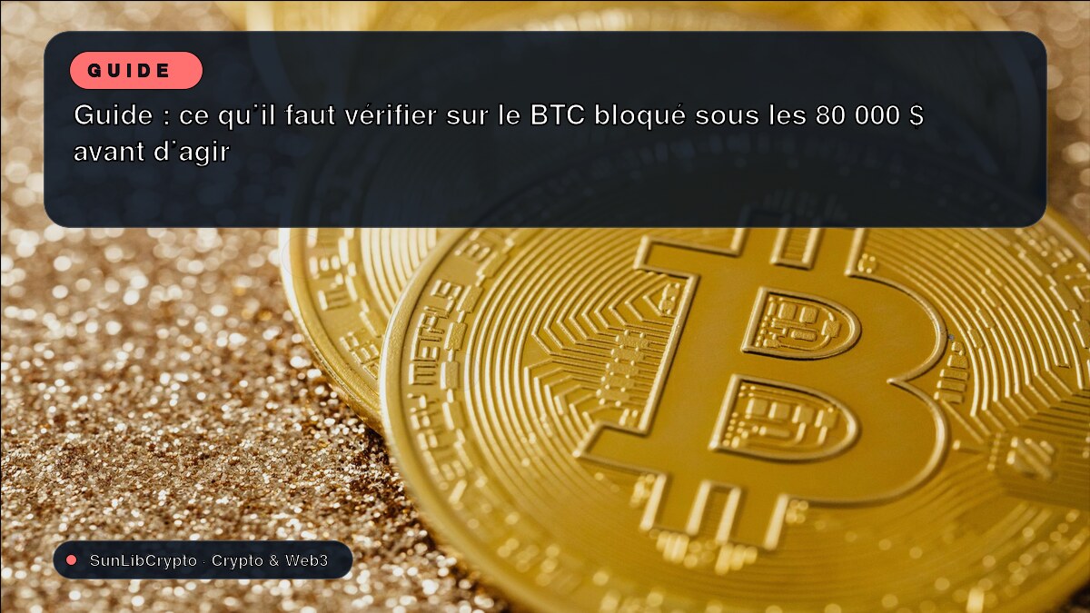Guide : ce qu’il faut vérifier sur le BTC bloqué sous les 80 000 $ avant d’agir