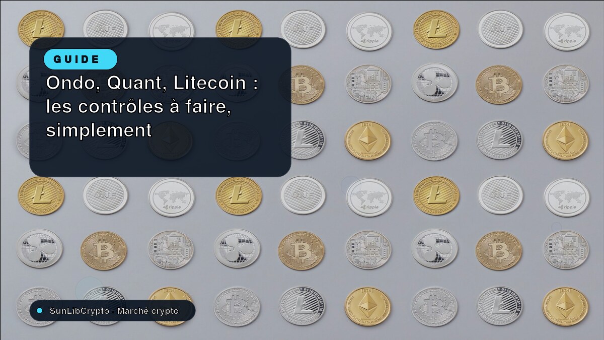 Ondo, Quant, Litecoin : les contrôles à faire, simplement