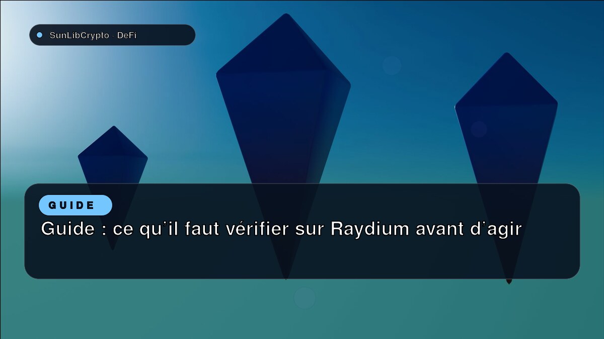 Guide : ce qu’il faut vérifier sur Raydium avant d’agir