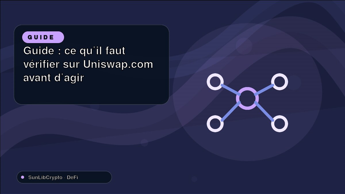 Guide : ce qu’il faut vérifier sur Uniswap.com avant d’agir