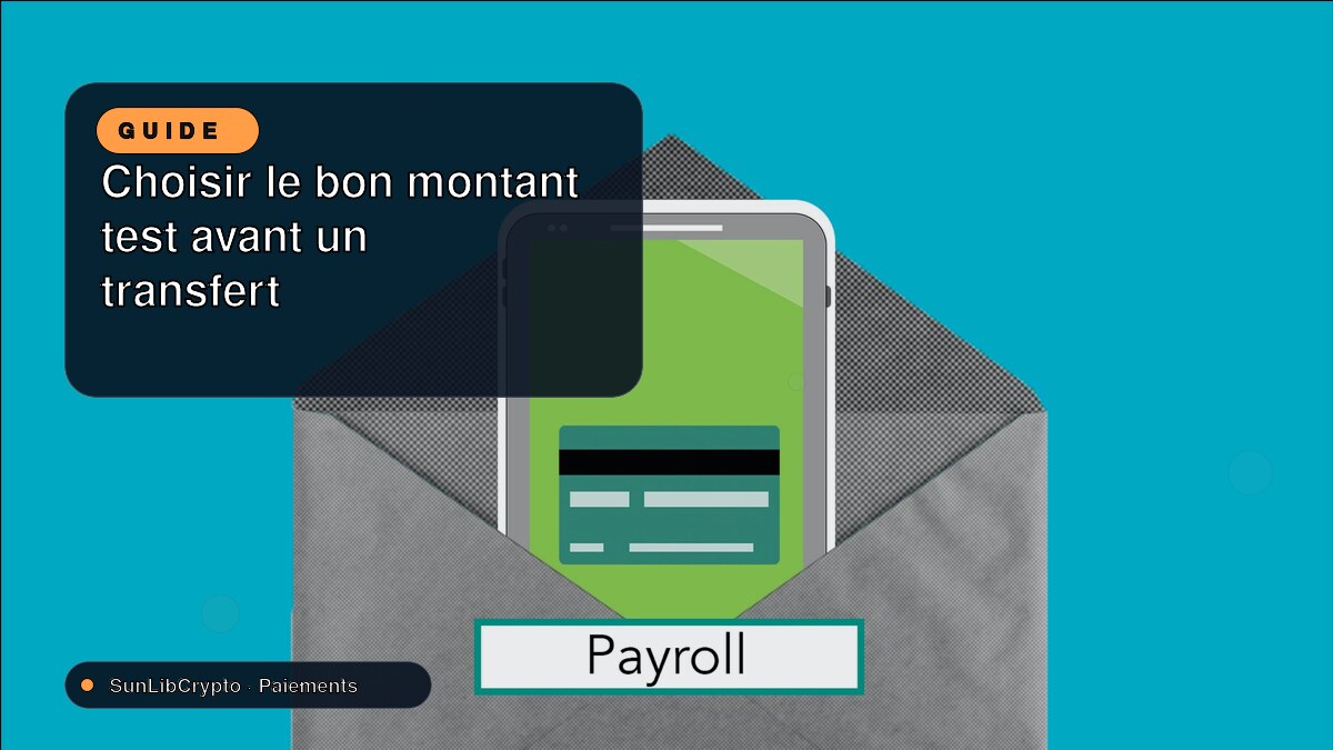 Choisir le bon montant test avant un transfert