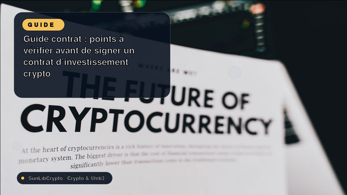 Guide contrat : points à vérifier avant de signer un contrat d’investissement crypto