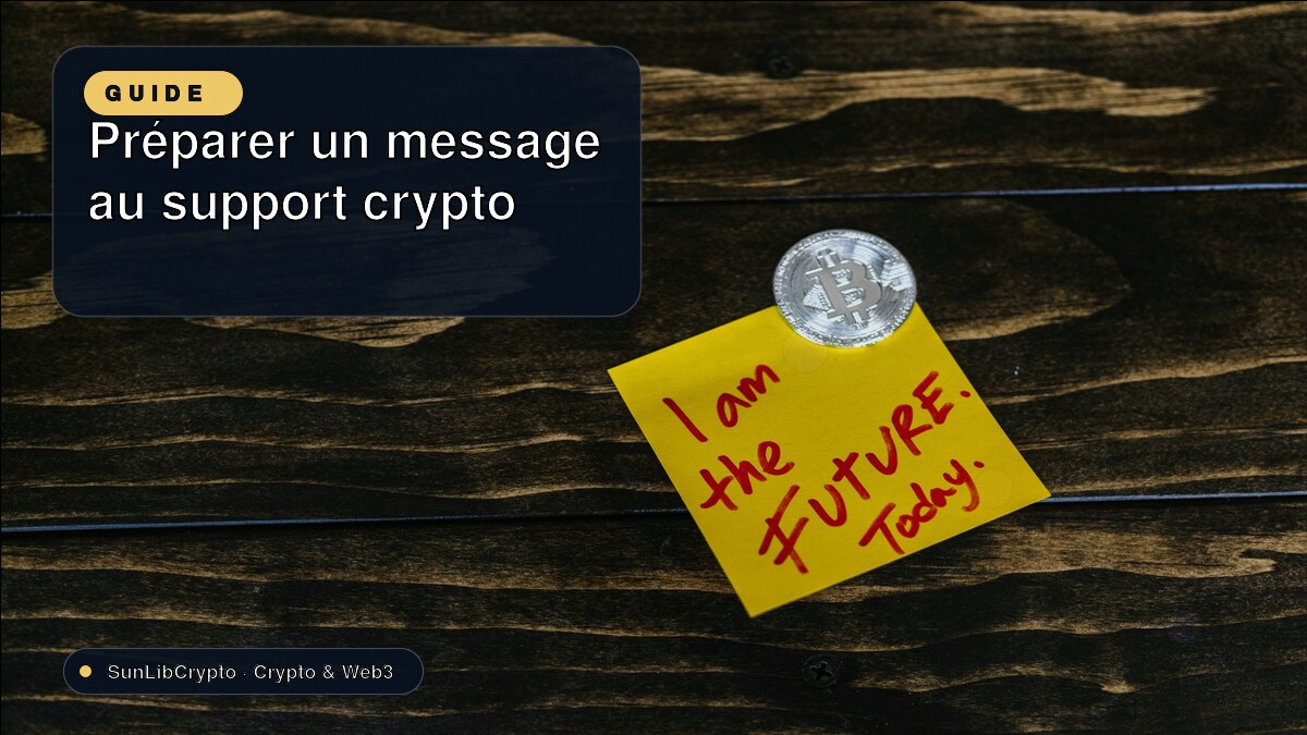 Préparer un message au support crypto