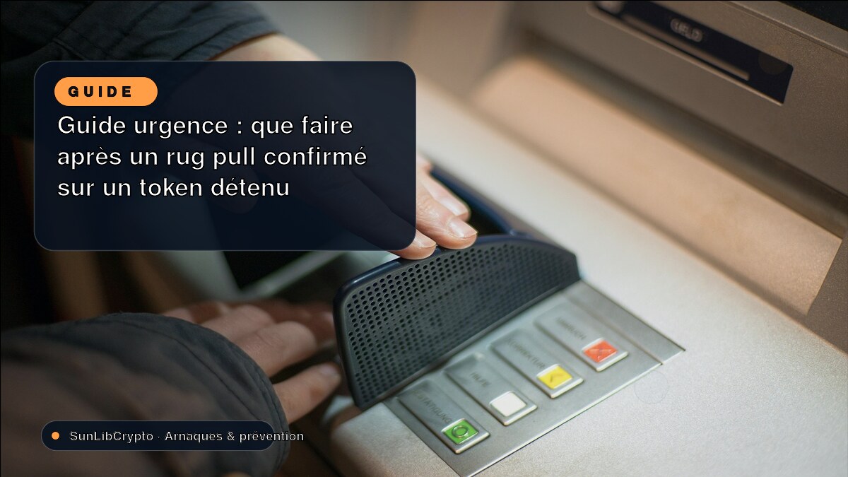 Guide urgence : que faire après un rug pull confirmé sur un token détenu