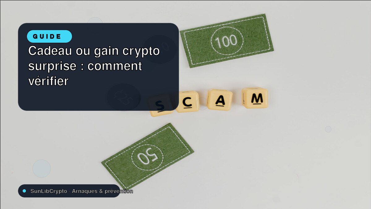 Cadeau ou gain crypto surprise : comment vérifier